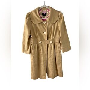 Lily Pullitzer kids tan Vashonne peacoat jacket